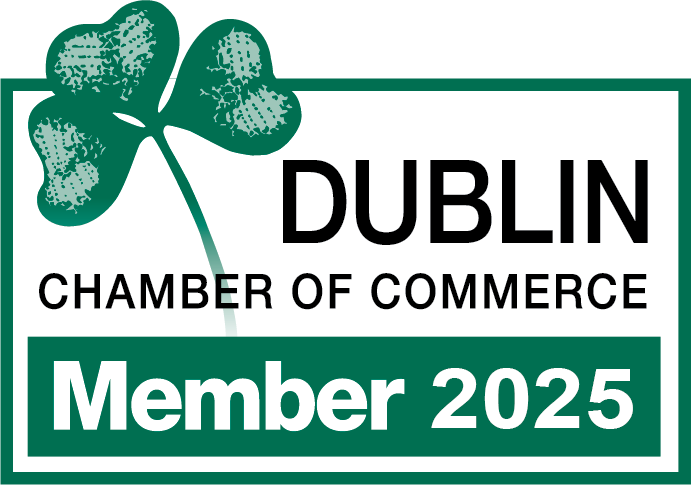 A poster of Dublin Chamber of Commerce Member 2025
